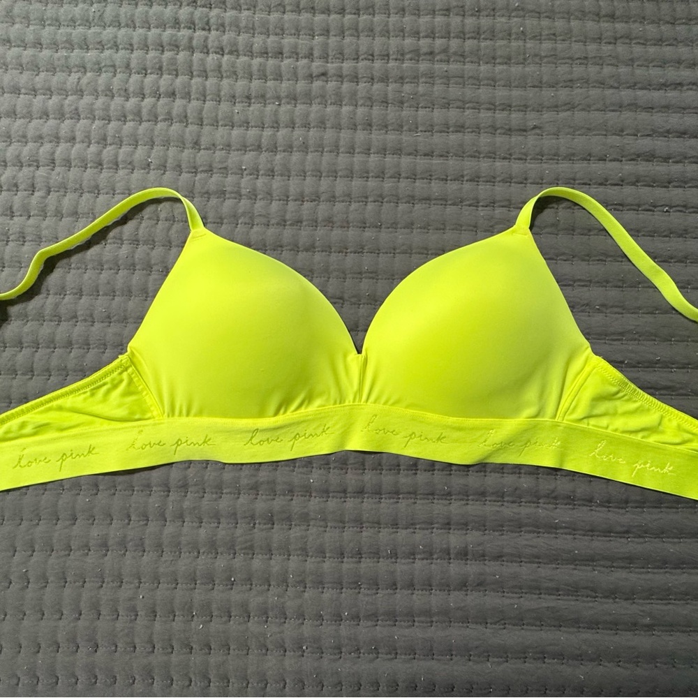 PINK Victoria's Secret Yellow Wireless Bra Intimates